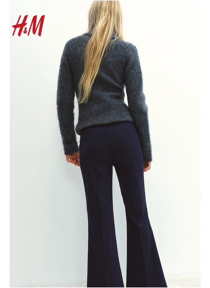 H and M - HM Casual Straight Satin Wide Leg Pants And Trousers - Image 1