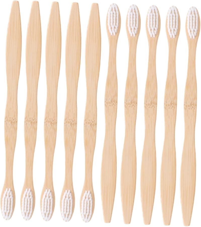 White Bamboo Handle Soft Bristle Toothbrush Pack of 1 Natural Ergonomic Design for Daily Oral Care - Image 1