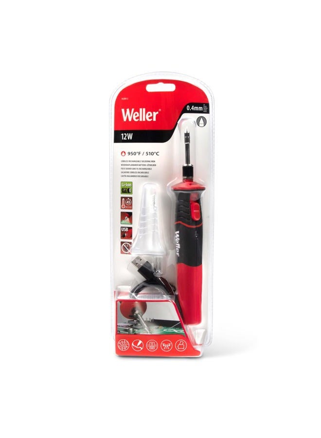 WELLER 12W Cordless Rechargeable Soldering Iron,Lithium-Ion Battery Powered - WLBRK12N - Image 5