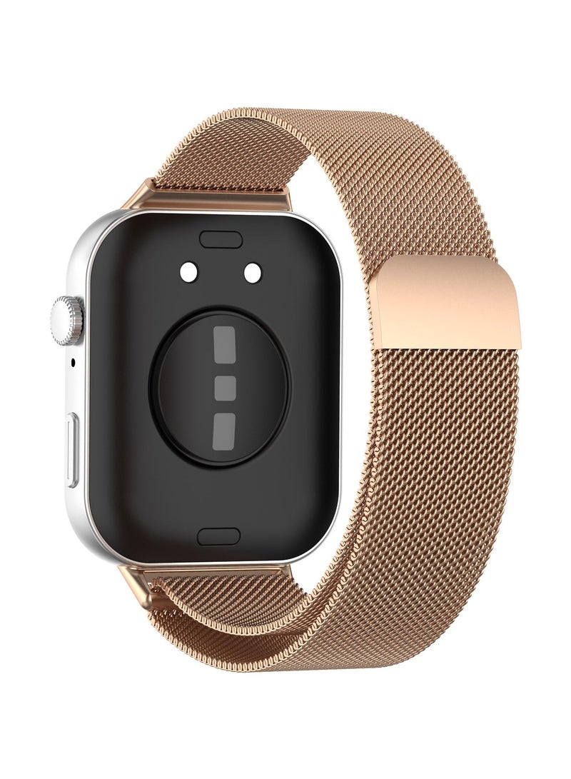 Straps Replacement for Huawei Watch Fit 4 Pro/Fit 4/Fit 3 Adjustable Magnetic Stainless Steel Smartwatch Band for Men and Women,Rose Gold - Image 2