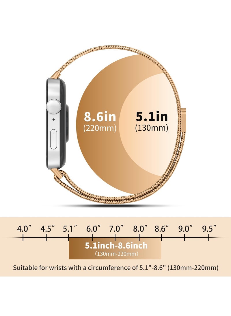 Straps Replacement for Huawei Watch Fit 4 Pro/Fit 4/Fit 3 Adjustable Magnetic Stainless Steel Smartwatch Band for Men and Women,Rose Gold - Image 4