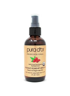 Organic Rosehip Seed Oil (4Oz / 118Ml) 100% Pure Cold Pressed Usda Certified Organic All Natural Antiaging Moisturizer Treatment For Face Hair Skin Nails Menwomen (Packaging May Vary)