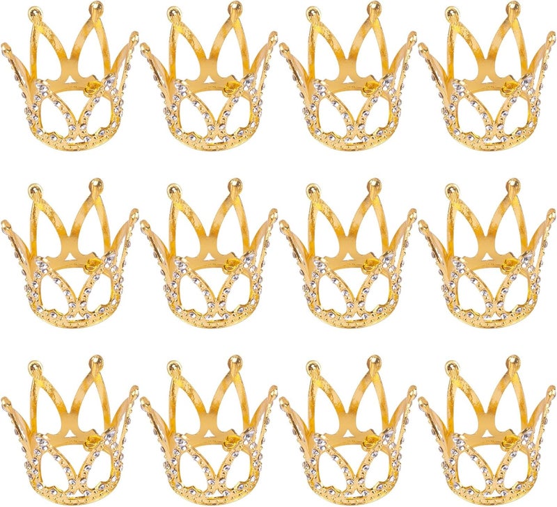 Framendino Tiny Crown Mini Cake Cupcake Decoration for Wedding Birthday