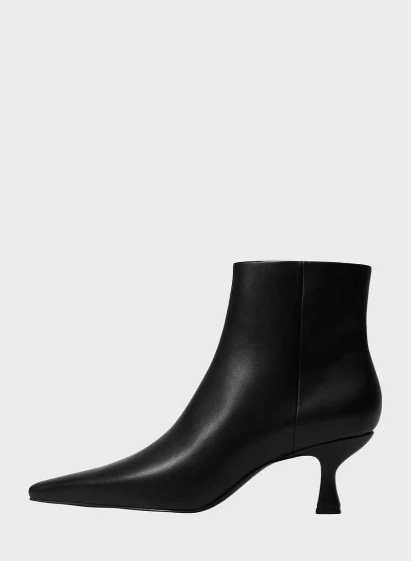 MANGO Casual Mid Heel Ankle Boots