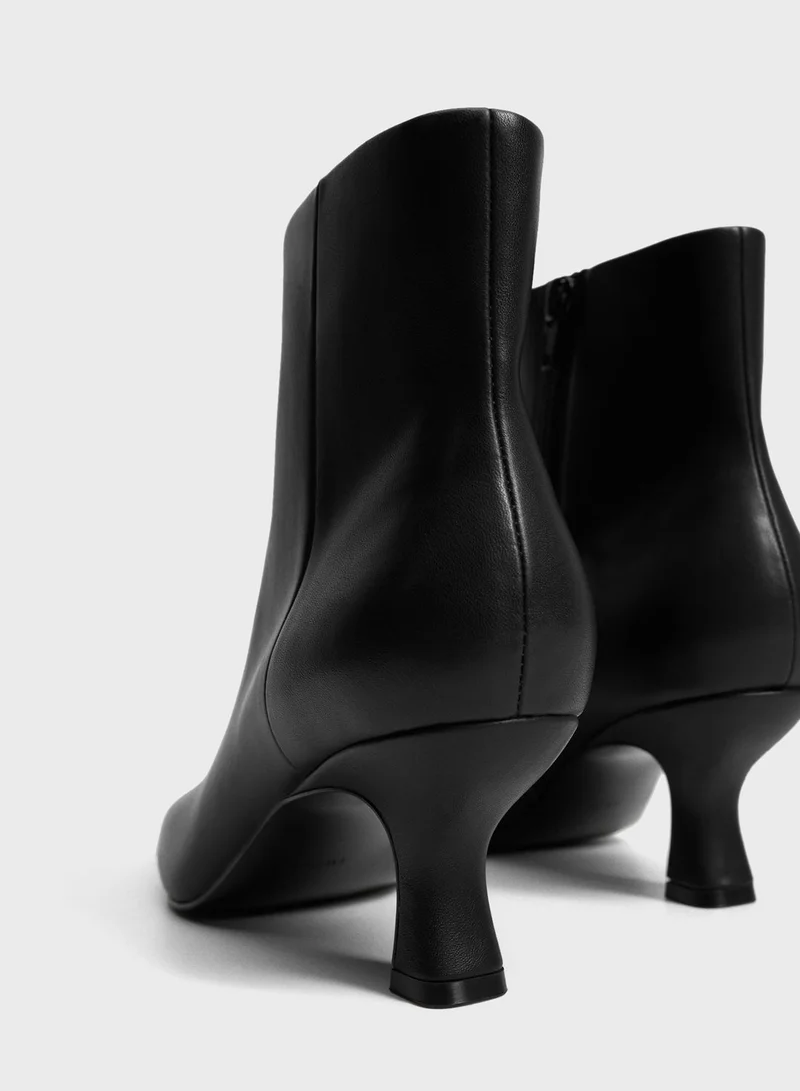 MANGO Casual Mid Heel Ankle Boots