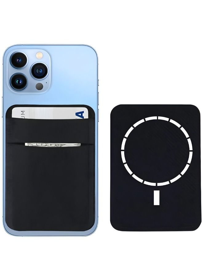Double Pocket Elastic Magnetic Card Wallet for iPhone 15,14,13,12 Series for Men  - Image 1
