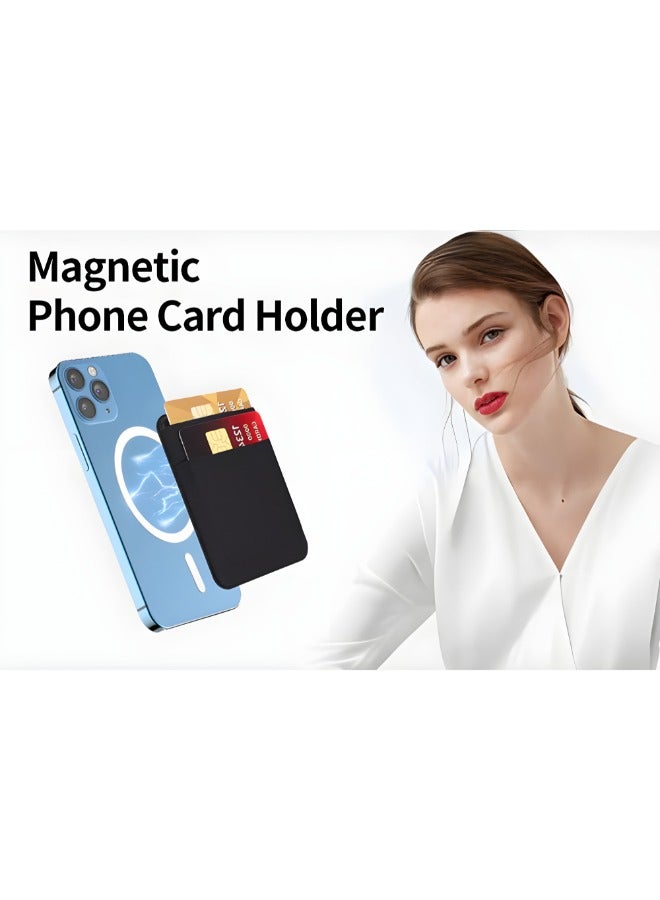 Double Pocket Elastic Magnetic Card Wallet for iPhone 15,14,13,12 Series for Men  - Image 3