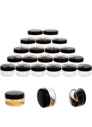 ZEJIA 10 Gram Sample Containers, 20 Count Cosmetic Containers with Lids, Refillable Empty Sample Jars, Small Plastic Containers with Lids (Black) - pzsku/ZF1C9D129AAFD84A811F5Z/45/_/1744284339/783a44de-bbb0-4876-b4db-c901dd81e860