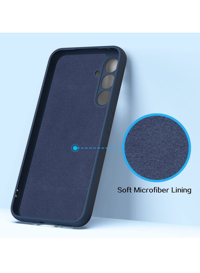 بورتوني جراب Galaxy A34 5G مع عبوتين واقي شاشة من الزجاج المقوى من الألياف الدقيقة وغطاء هاتف واقٍ من السيليكون السائل الناعم المقاوم للصدمات لهاتف Samsung Galaxy A34 5G - Image 2