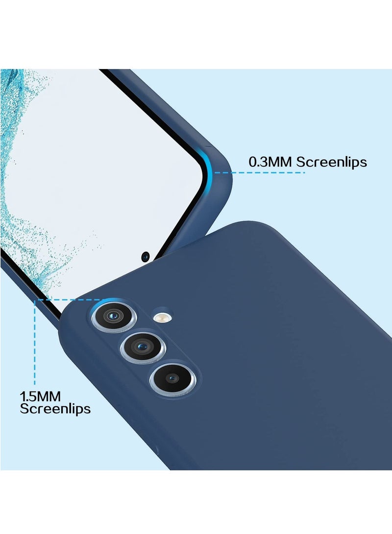 بورتوني جراب Galaxy A34 5G مع عبوتين واقي شاشة من الزجاج المقوى من الألياف الدقيقة وغطاء هاتف واقٍ من السيليكون السائل الناعم المقاوم للصدمات لهاتف Samsung Galaxy A34 5G - Image 5