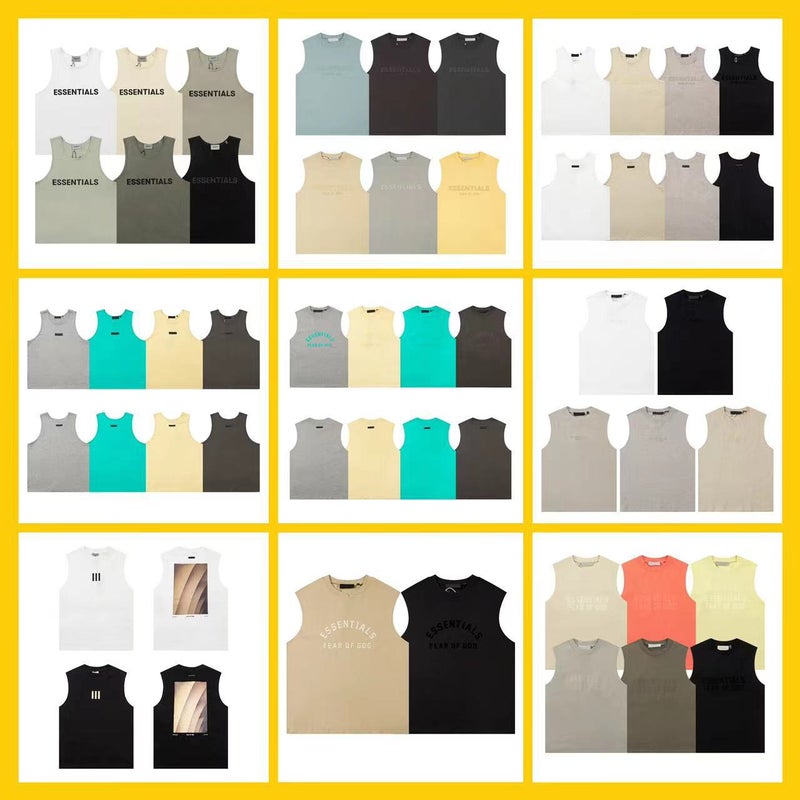 Multi-Line Fog Icon Trendy Loose High Street Sleeveless Casual Vest Short-Sleeved Round Neck T-Shirt For Men And Women With - Image 2