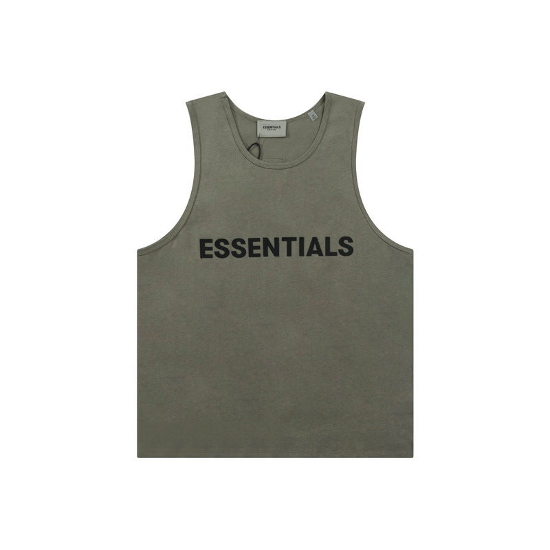 Multi-Line Fog Icon Trendy Loose High Street Sleeveless Casual Vest Short-Sleeved Round Neck T-Shirt For Men And Women With - Image 5