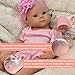 OtardDolls 18 Inch Silicone Baby Doll Full Body Girl Soft Lifelike Realistic Newborn with Clothes and Bottles for Kids - Image 4