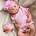 OtardDolls 18 Inch Silicone Baby Doll Full Body Girl Soft Lifelike Realistic Newborn with Clothes and Bottles for Kids - Image 2