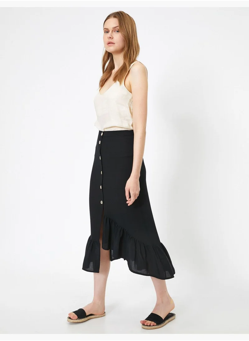 KOTON Button Detailed Skirt