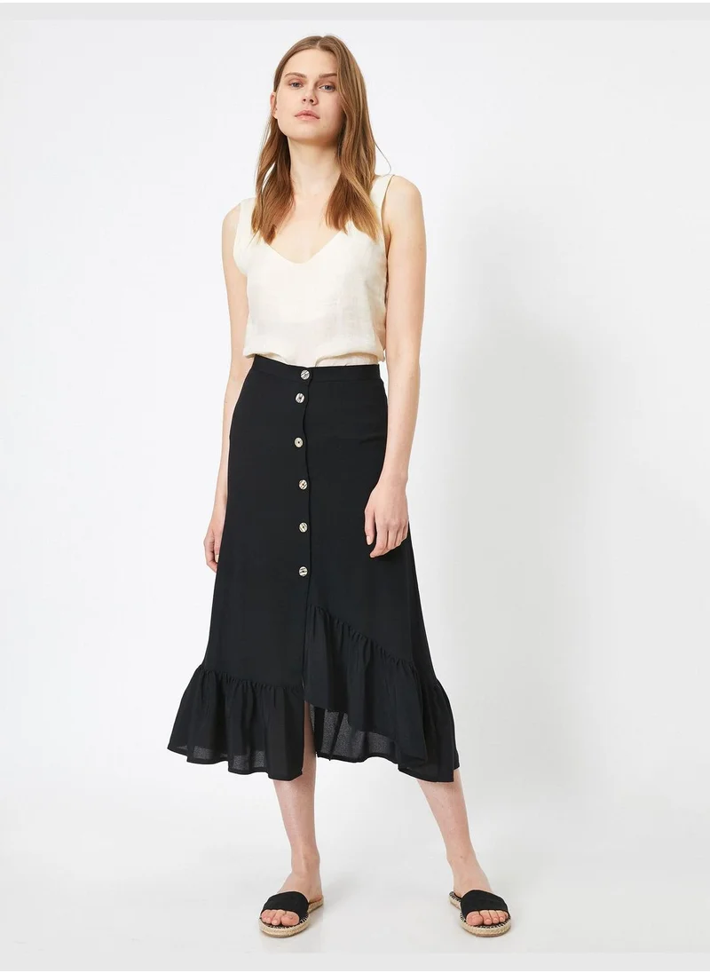 KOTON Button Detailed Skirt