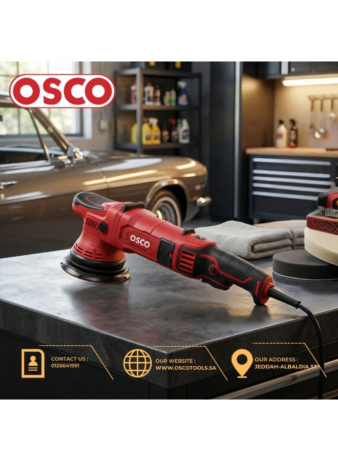 OSCO-TOOLS Dual Action Polisher 1000W  – Professional Car Polishing Machine with Variable Speed for Scratch Removal and High-Gloss Finish - Image 3