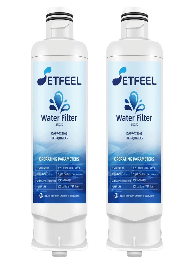SETFEEL DA97-17376B Water Filter Replacement for Samsung HAF-QIN/EXP HAF-KINDA97-08006C RS28R7201SR RS22T5201SR RF29A9671SR RF27T5241SR RF23R6201SR RF24R7201SR, 2 Pack - Image 1