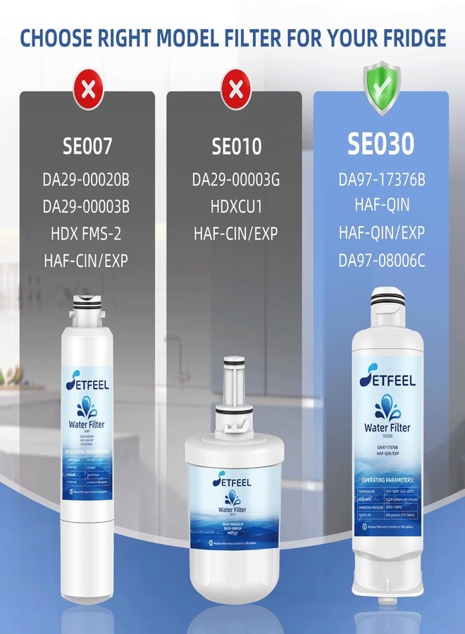 SETFEEL DA97-17376B Water Filter Replacement for Samsung HAF-QIN/EXP HAF-KINDA97-08006C RS28R7201SR RS22T5201SR RF29A9671SR RF27T5241SR RF23R6201SR RF24R7201SR, 2 Pack - Image 2
