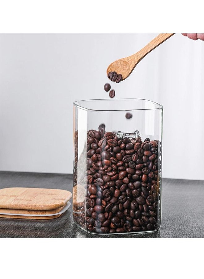 NKX - Glass Storage Jar with Wooden Spoon - Image 1