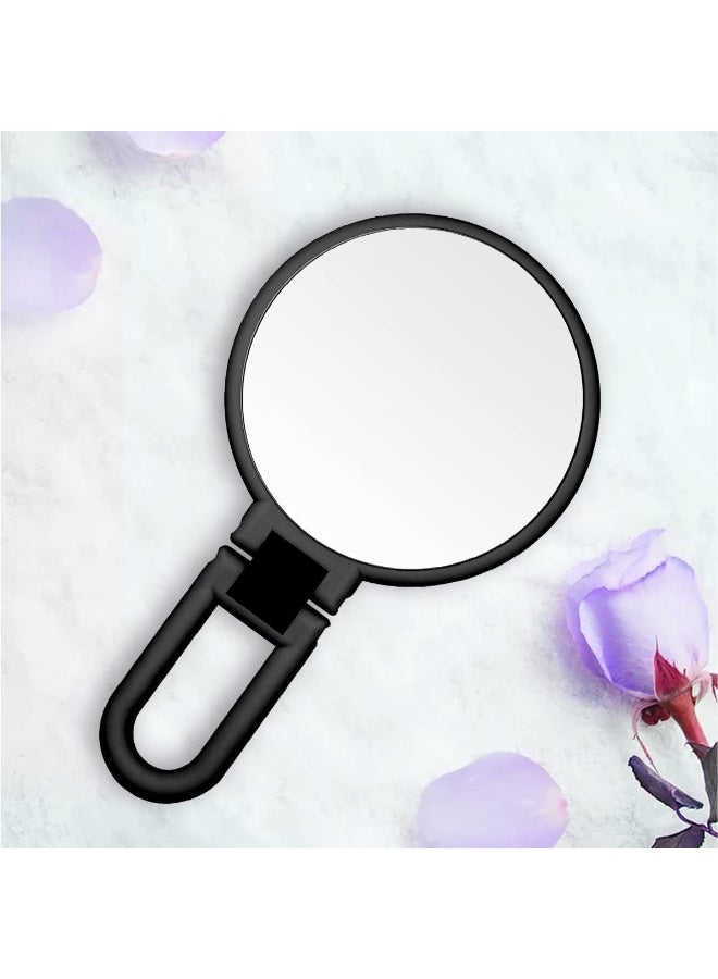 Decorhills Double Side Folding Hand Mirror for Women – 30X Magnification Dual-Sided Makeup Mirror with Adjustable Handle – Travel Portable Table Desk Mirror for Shaving, Skincare & Beauty Routine - Image 1