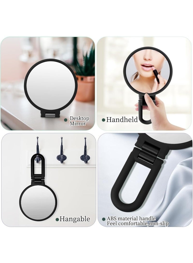 Decorhills Double Side Folding Hand Mirror for Women – 30X Magnification Dual-Sided Makeup Mirror with Adjustable Handle – Travel Portable Table Desk Mirror for Shaving, Skincare & Beauty Routine - Image 4