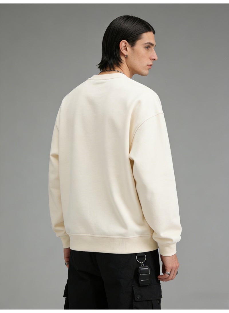 BM INS Off-White "INTENSE" Artistic Statue Oversized Crew Neck Sweatshirt | Unisex Pullover With "ОПЕРАЦИЯ СУСОВКА" Print - Image 5