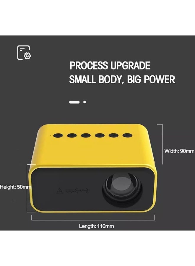 New T500 Mini Projector 1920x1080P 80 Lumens Mini Home Theater LED HD Digital Portable Projector With Remote Control & Adaptor - Image 5