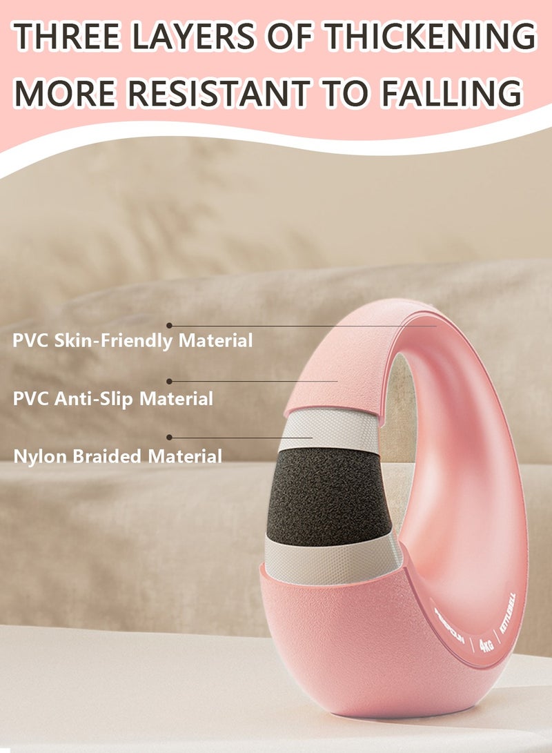 Viden 2.5 KG Kettlebell Star And Moon Kettlebell Eco-Friendly Pvc Soft Shell Kettlebell Body Shaping Strength Training Core Training Suitable For Home Office Gym Burning Pink - Image 3