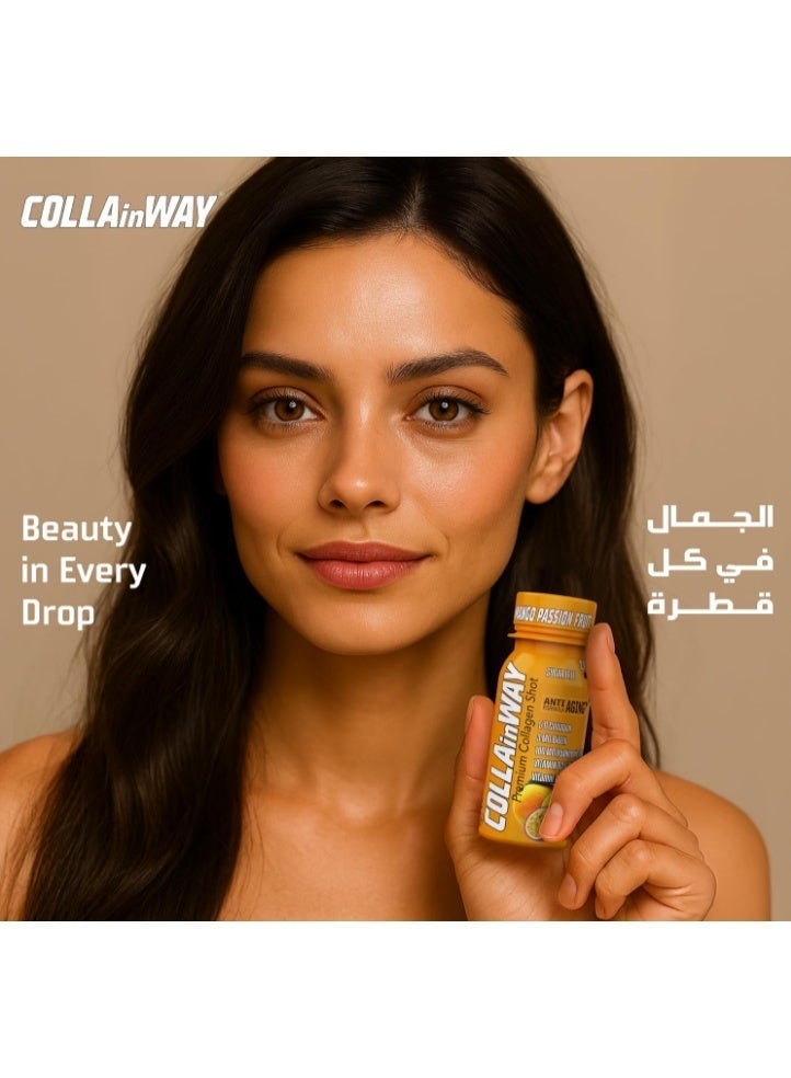 COLLAinWAY Premium Collagen Shot Mango Passion Fruit 77ml x 12 Bottles - Image 2