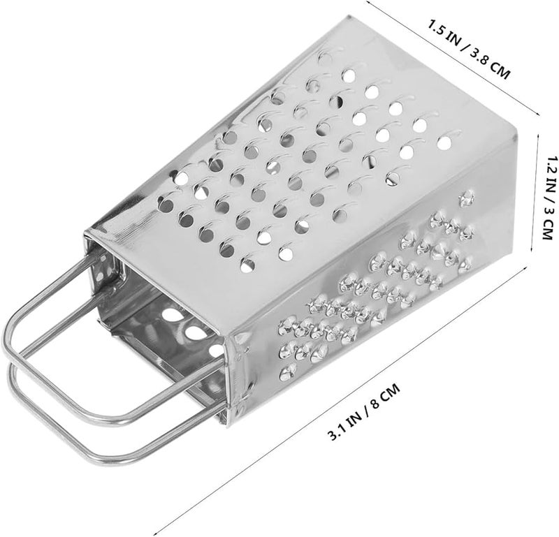 Stainless Steel 4 Sided Handheld Cheese Grater For Vegetables Potatoes Citrus Zesting - Image 2