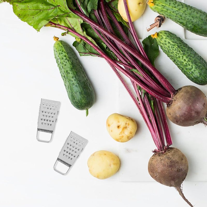 Stainless Steel 4 Sided Handheld Cheese Grater For Vegetables Potatoes Citrus Zesting - Image 5