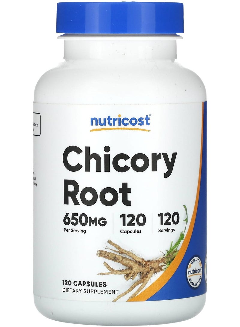 Nutricost Chicory Root, 650 mg, 120 Capsules