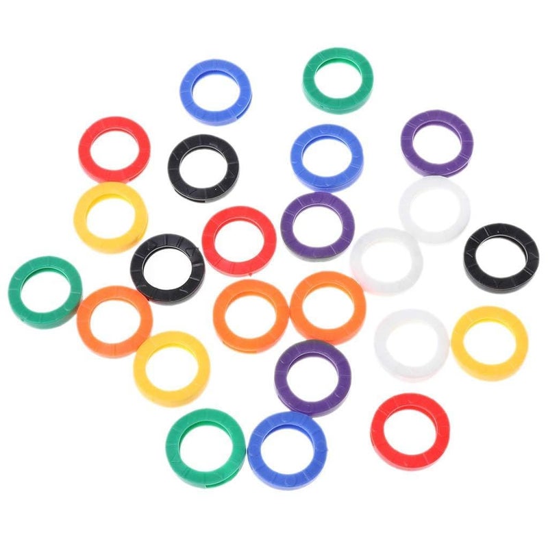 24Pcs Key Sleeve Rings Identifier Labels Color Coded for Organization - Image 2