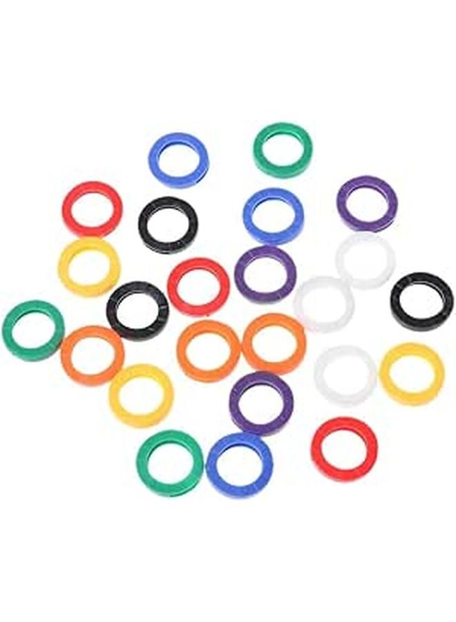 24Pcs Key Sleeve Rings Identifier Labels Color Coded for Organization - Image 1