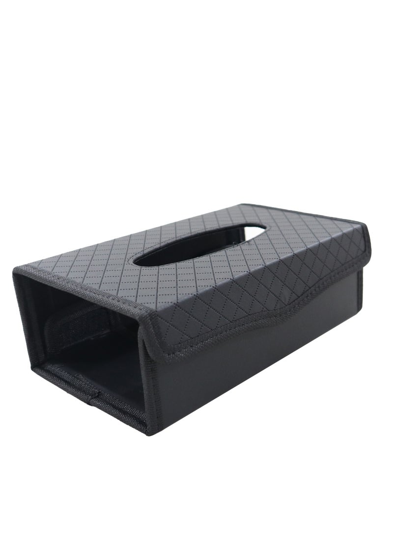Al Khateeb TISSUE BOX HOLDER FOLDING ,DIAMOND EMB, BLACK BT-214X 