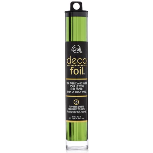 iCraft Deco Foil, 5 Transfer Sheets, 6" x 12", Spring Green - Image 3