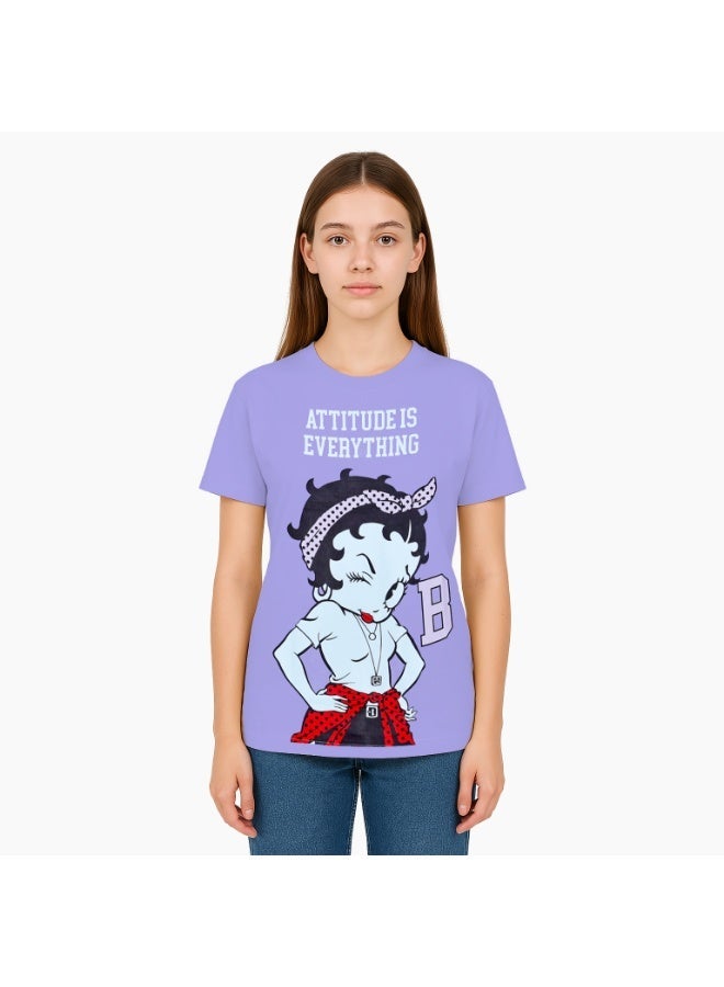 Trucare Betty Boop  Girl's Short Sleeve T-Shirt - Image 1