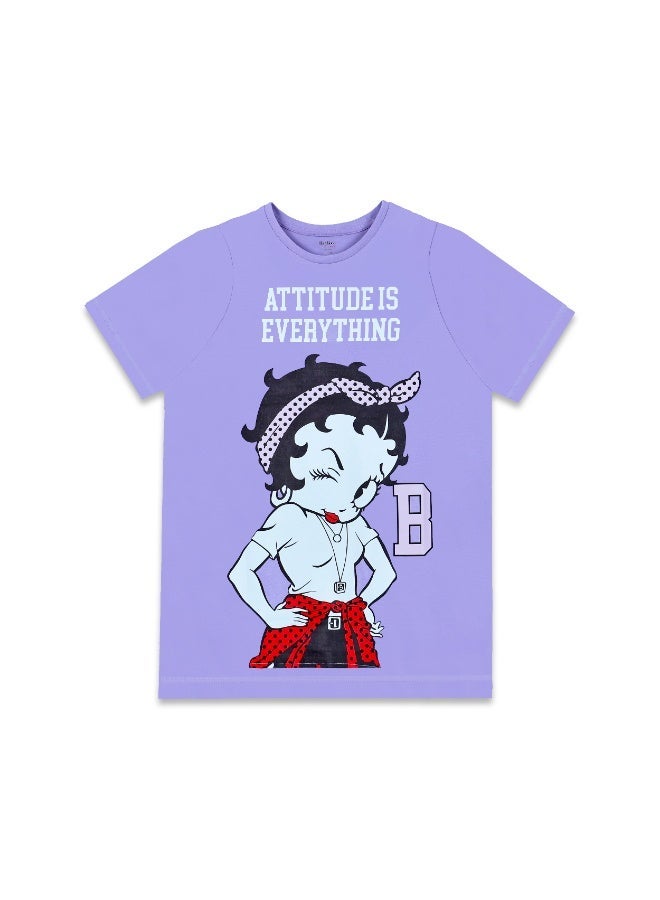 Trucare Betty Boop  Girl's Short Sleeve T-Shirt - Image 2