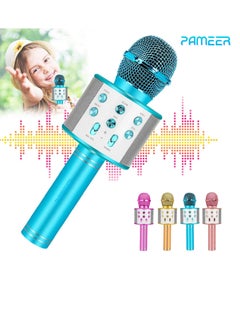PAMEER Wireless Bluetooth Karaoke Microphone for Kids 5 in 1 Portable Handheld Karaoke Mic Speaker Player Recorder with Adjustable Remix FM Radio for Kids Girls Boys Birthday  - Image 1