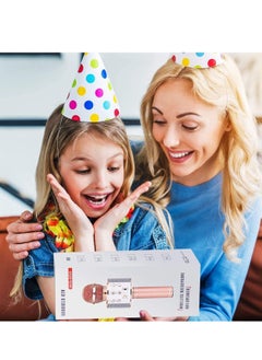 PAMEER Wireless Bluetooth Karaoke Microphone for Kids 5 in 1 Portable Handheld Karaoke Mic Speaker Player Recorder with Adjustable Remix FM Radio for Kids Girls Boys Birthday  - Image 4