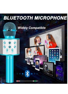 PAMEER Wireless Bluetooth Karaoke Microphone for Kids 5 in 1 Portable Handheld Karaoke Mic Speaker Player Recorder with Adjustable Remix FM Radio for Kids Girls Boys Birthday  - Image 5