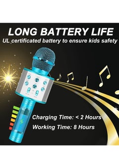 PAMEER Wireless Bluetooth Karaoke Microphone for Kids 5 in 1 Portable Handheld Karaoke Mic Speaker Player Recorder with Adjustable Remix FM Radio for Kids Girls Boys Birthday  - Image 3