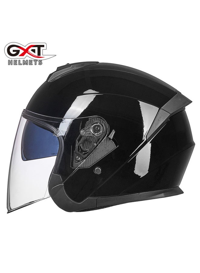 Gxt Electric Motorcycle Helmet, Four-season Sun Protection And Windshield Battery Car, Summer Double Lens, Personalized Lightweight Half Helmet