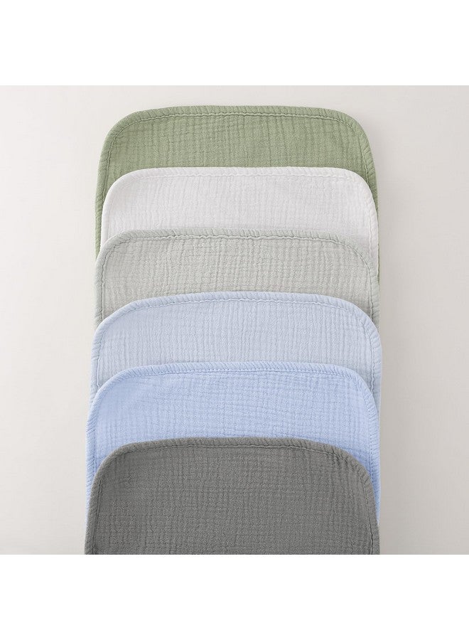 Bearmoss Muslin Burp Cloths, 100% Cotton Baby Burping Clothes, Large Extra Soft Absorbent for Unisex Newborn Boy and Girl, 20x10in, 6 Pack - Image 3