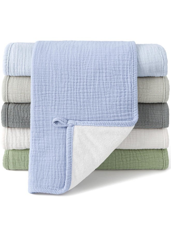Bearmoss Muslin Burp Cloths, 100% Cotton Baby Burping Clothes, Large Extra Soft Absorbent for Unisex Newborn Boy and Girl, 20x10in, 6 Pack - Image 1