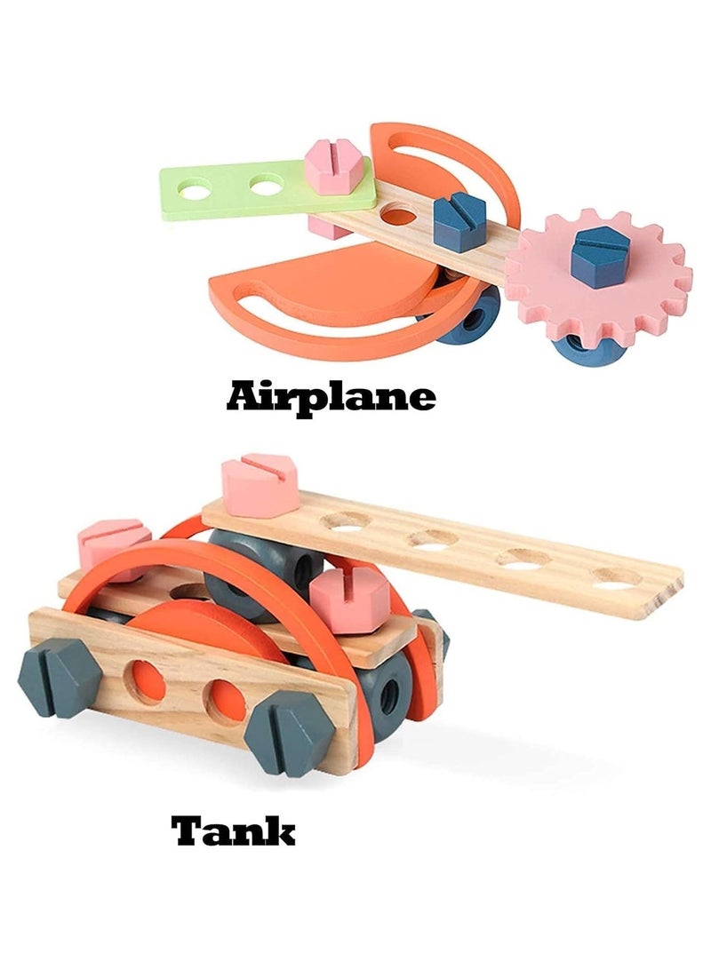 Children's Tools, Wooden Workshop Play Workbench with Tool Set, Wooden Construction Bench Toy for Kids  - Image 5