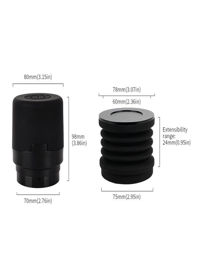 WATCHGET Coffee Grinder Single Dose Hopper Compatible with Baratza Encore Coffee Grinder Silicone Bellow with Mental Lid for Blow Out Residual Coffee Grounds Black - Image 2