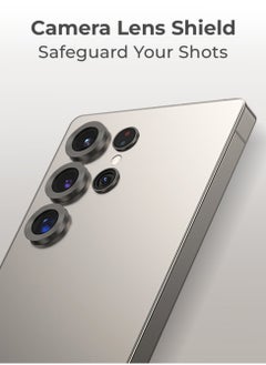 glassology Samsung Galaxy S25 Ultra Camera Lens Guard, Shatterproof, High Transparency, Case Friendly design, Premium Tempered Glass, Ensure durability and clarity. Black  - Image 2