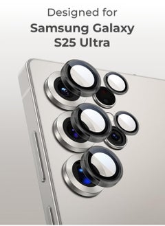 glassology Samsung Galaxy S25 Ultra Camera Lens Guard, Shatterproof, High Transparency, Case Friendly design, Premium Tempered Glass, Ensure durability and clarity. Black  - Image 4